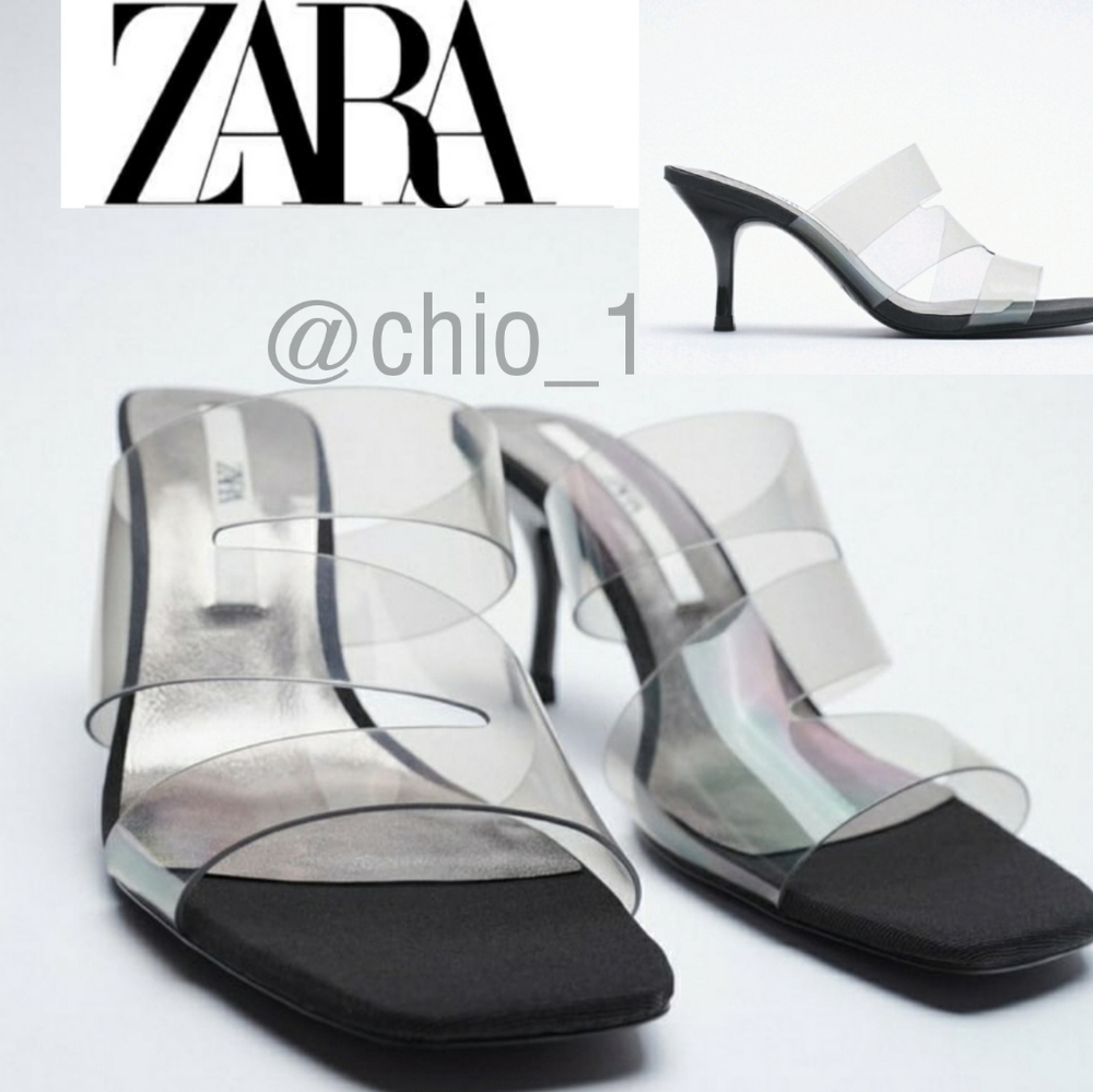 ZARA HIGH HEELED VINYL SANDALS Bloggers Favorite